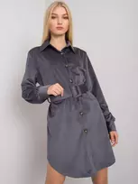 Italy Moda Suknelė-DHJ-SK-10333.12P-grafitas