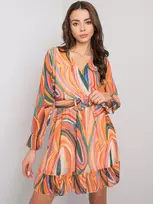 Italy Moda Suknelė-DHJ-SK-12220-4.21-oranžinė