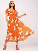 Italy Moda Suknelė-DHJ-SK-15722.67P-oranžinė