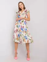 Italy Moda Suknelė-DHJ-SK-13198.27-balta-žalia