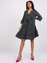 Sublevel Suknelė-D73771M30214C-juoda ir balta