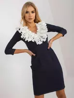 Lakerta Suknelė-LK-SK-505976.28-tamsiai mėlyna