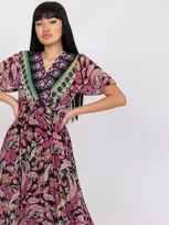 Italy Moda Suknelė-DHJ-SK-11331-3,61-juoda-rožinė