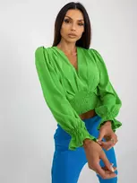 Italy Moda Palaidinė-DHJ-BZ-13866.92P-šviesiai žalia