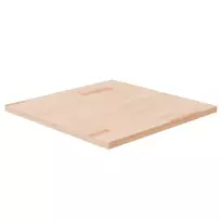 Stalviršis, 60x60x2,5cm, neapdorotas ąžuolo medienos masyvas