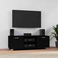 TV staliukas Televizoriaus spintelė, juodos spalvos, 120x40,5x35cm, mediena