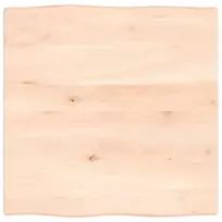 Stalviršis, 60x60x2cm, ąžuolo medienos masyvas, su gyvu kraštu