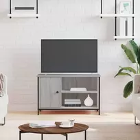 TV staliukas Televizoriaus spintelė, pilka ąžuolo, 80x40x50cm, mediena