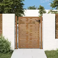 Sodo vartai, 105x155cm, corten plienas, kvadratų dizaino