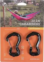 Ticket To The Moon Carabiner kabliukai hamakams tvirtinti, juoda 10 kN