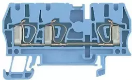Weidmuller 1608550000 3 laidų šynų gnybtų blokas 2,5 mm2 mėlynas Ex ZDU 2.5/3AN BL 1608550000