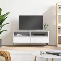 TV staliukas Televizoriaus spintelė, balta, 100x34,5x44,5cm, mediena
