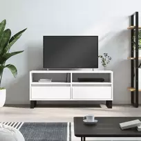 TV staliukas Televizoriaus spintelė, balta, 100x34,5x44,5cm, mediena