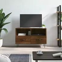 TV staliukas Televizoriaus spintelė, ruda ąžuolo, 80x36x50cm, mediena