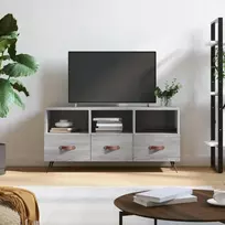 TV staliukas Televizoriaus spintelė, pilka ąžuolo, 102x36x50cm, mediena