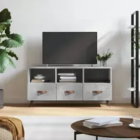 TV staliukas Televizoriaus spintelė, betono pilka, 102x36x50cm, mediena