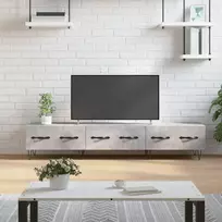 TV staliukas Televizoriaus spintelė, betono pilka, 150x36x30cm, mediena