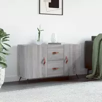 Šoninė spintelė, pilka ąžuolo, 100x36x60cm, apdirbta mediena