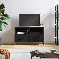TV staliukas Televizoriaus spintelė, juodos spalvos, 80x36x50cm, mediena