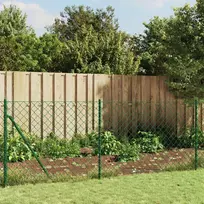 Tinklinė tvora su smaigais, žalios spalvos, 1,1x25m