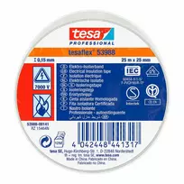 Izoliacinė juosta TESA Balta PVC (25 mm x 25 m)