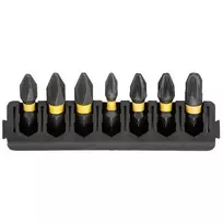 7 vnt. smūginių antgalių 1/4' Phillips/Pozidriv/25 mm DeWALT [DT70809-QZ]