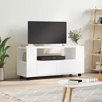 TV staliukas Televizoriaus spintelė, baltos spalvos, 102x34,5x43cm, mediena
