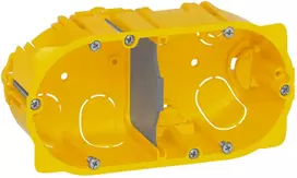 Legrand Box 60mm įleidžiama gipso kartono plokštė 60mm 142x50mm geltona Batibox (080052)