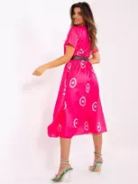 Italy Moda Suknelė-DHJ-SK-17260.90-tamsiai rožinė