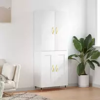 Komoda, baltos spalvos, 69,5x34x180cm, apdirbta mediena