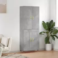 Komoda, betono pilkos spalvos, 69,5x34x180cm, apdirbta mediena