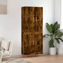Komoda, dūminio ąžuolo spalvos, 69,5x34x180cm, apdirbta mediena