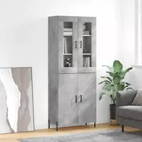 Komoda, betono pilkos spalvos, 69,5x34x180cm, apdirbta mediena