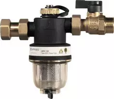 Afriso Kompaktiškas magnetinės taršos separatorius ADS 110, universalus G3 / 4 ", Kvs 5.2 m3 / h, su vožtuvu