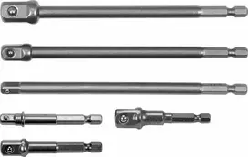 Yato Toya Sa Poland Adapterių komplektas | ilgi ir trumpi | iš 1/4"(6,3 mm) į galvutes 1/4" - 3/8" - 1/2" | 150 mm (YT-04629)