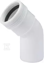 Wavin PP alkūnė 45 laipsnių Ø 50 mm, balta