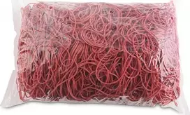 Office Products Biuro gaminiai BIRO PRODUKTAI guminės juostos, skersmuo 70mm, 1,5x1,5mm, 60% guma, 1000g, pakuotė, raudona