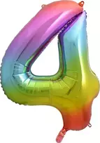 GoDan Folijos balionas skaičius 4 vaivorykštinis - 85 cm - 1 vnt. universalus