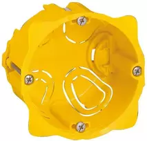 Legrand Dėžutė 67 mm gipso kartono plokštė 50 mm geltona Batibox (080051)