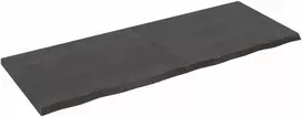 Sieninė lentyna, tamsiai ruda, 160x60x(2-4) cm, ąžuolo masyvas