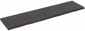 Sieninė lentyna, tamsiai ruda, 160x40x(2-4) cm, ąžuolo masyvas