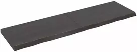 Sieninė lentyna, tamsiai ruda, 180x50x(2-6) cm, ąžuolo masyvas