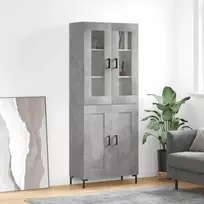 Komoda, betono pilkos spalvos, 69,5x34x180cm, apdirbta mediena