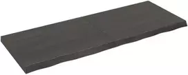 Sieninė lentyna, tamsiai ruda, 160x60x(2-6) cm, ąžuolo masyvas