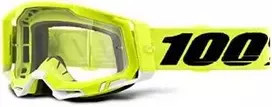 1 RACECRAFT 2 Geltonas akiniai (Clear Anti-Fog Lens, LT 88%-92% + 10 Skids) (NAUJIENA)