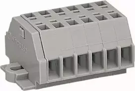 „Wago 260-106“ gnybtų blokas, 2 laidų, 1,5 mm², 6 takelių, pjūklas 260-106