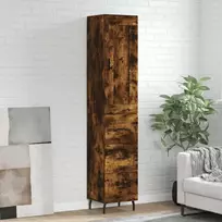 Komoda, dūminio ąžuolo spalvos, 34,5x34x180cm, apdirbta mediena