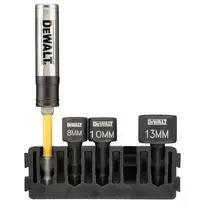 Sukimo galvučių komplektas DeWalt DT70826-QZ; 8-13 mm; 3 vnt. + magnetinis laikiklis