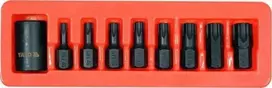 Yato Toya Sa Poland Smūginiai antgaliai | 12,5 mm (1/2") | T-Star (Torx) T30 - T70 | 9 vnt (YT-10664)