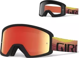 Giro akiniai GIRO BLOK oranžinė karščio banga (AMBER xx% S3 spalvos stiklas + 99% S0 skaidrus stiklas) tvirtinimas slydimui +10 slydimui (NAUJIENA)